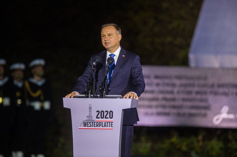 Andrzej Duda zadowolony, że Muzeum II Wojny Światowej przejęło teren Westerplatte.