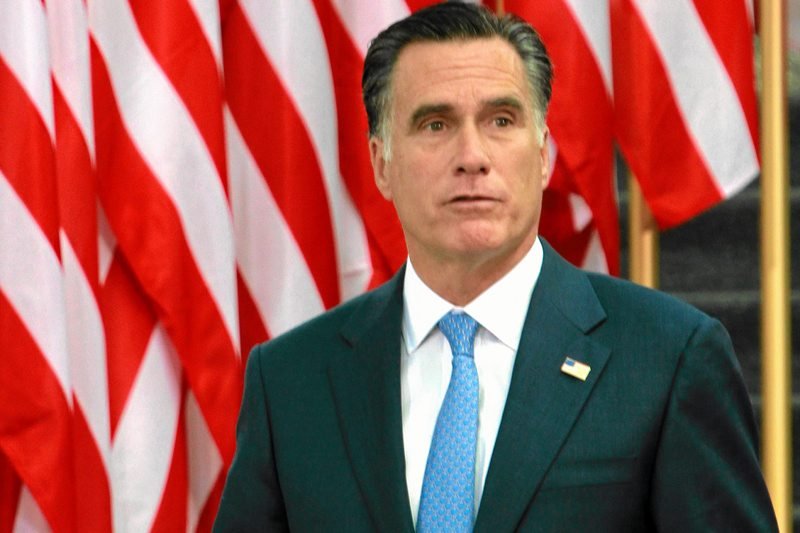 Mitt Romney podczas wizyty w Polsce